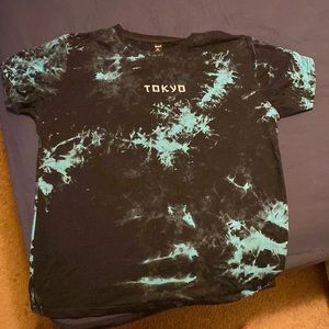Blue Tokyo tie-dye shirt